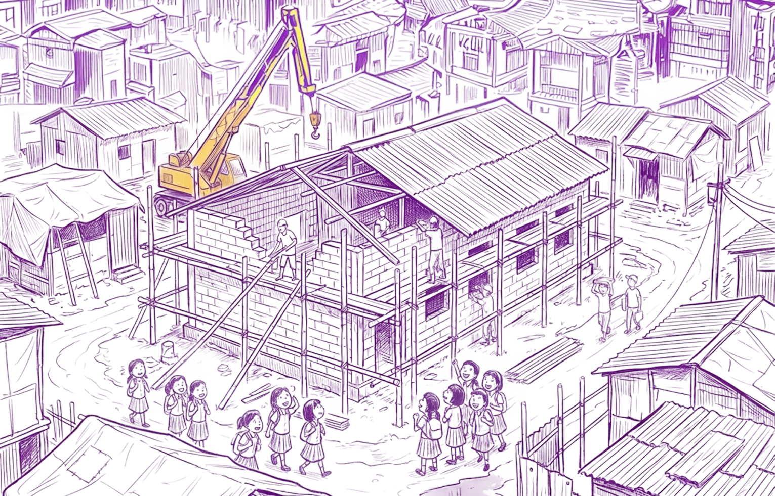Construire une école à Pune