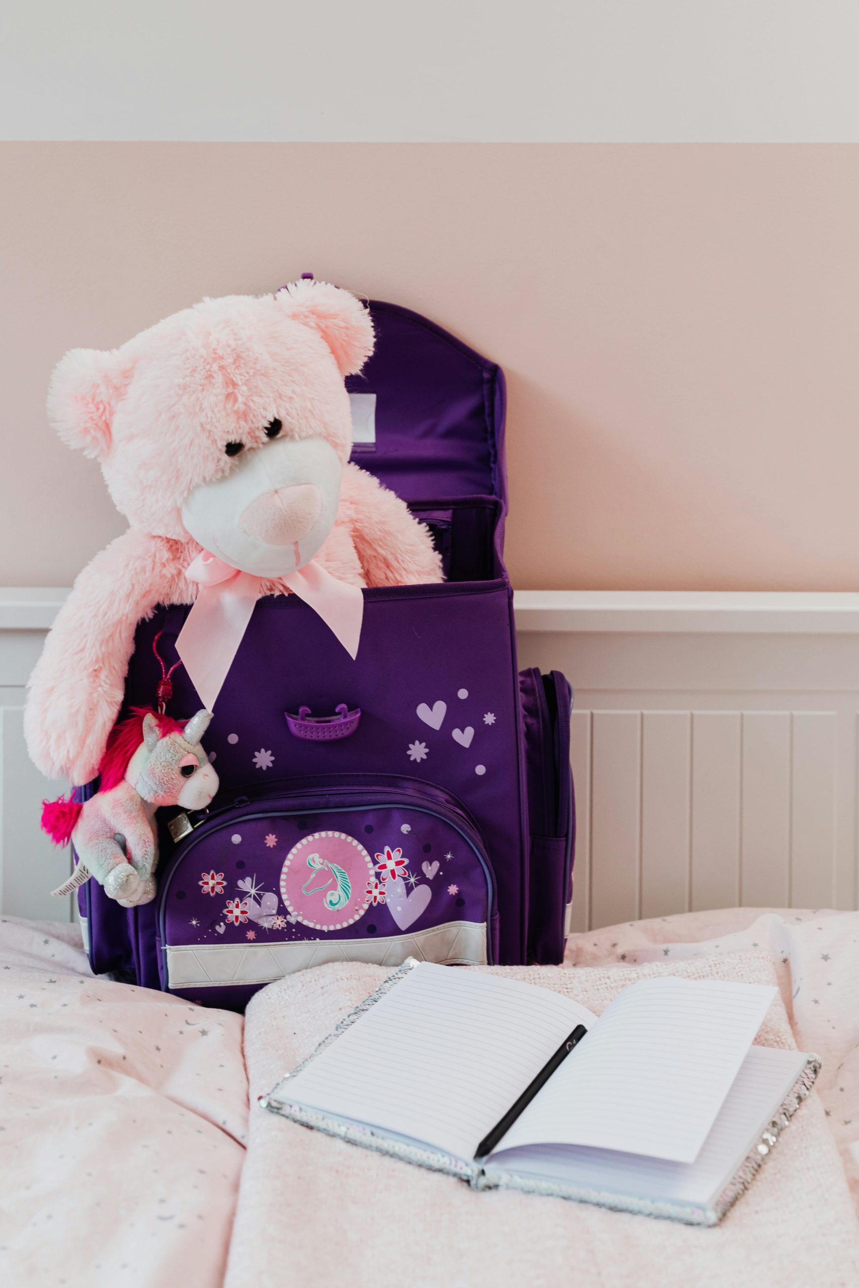 Sac école enfant peluche